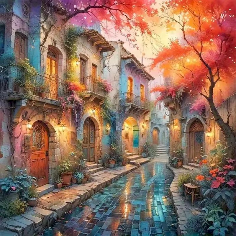 Resin Art Wallpaper - RUOPOTY Pintura Diamante 5D: Arte Decorativa