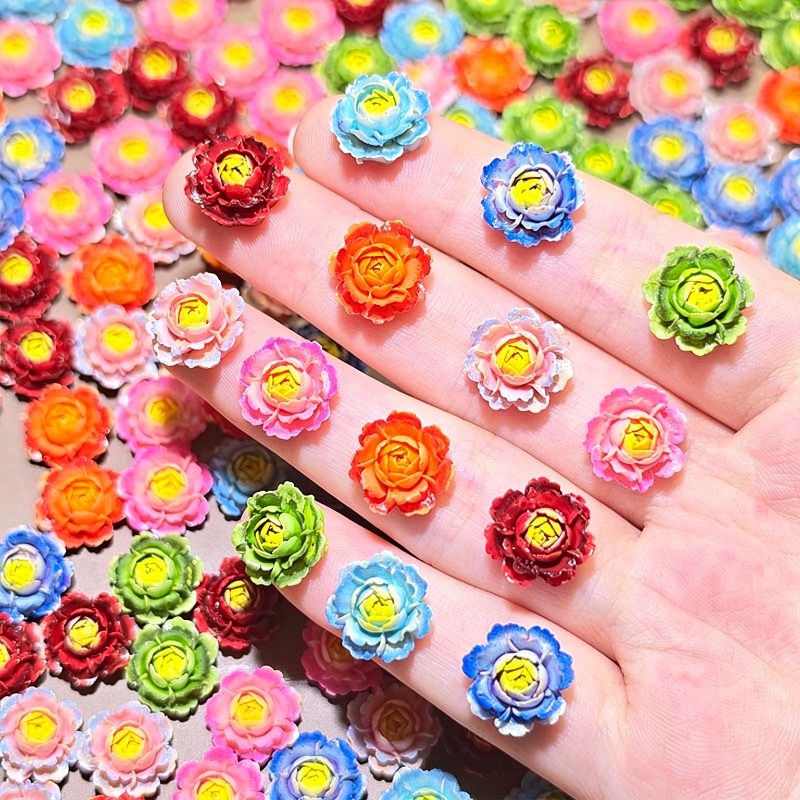 Resin Art Rose - 50 peças de cabochões de resina