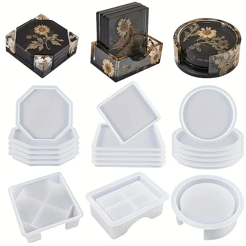 Resin Art Case - Conjunto de moldes de resina de