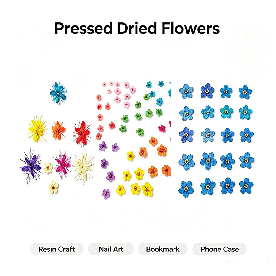 Resin Art Case - 60 unidades de flores secas em