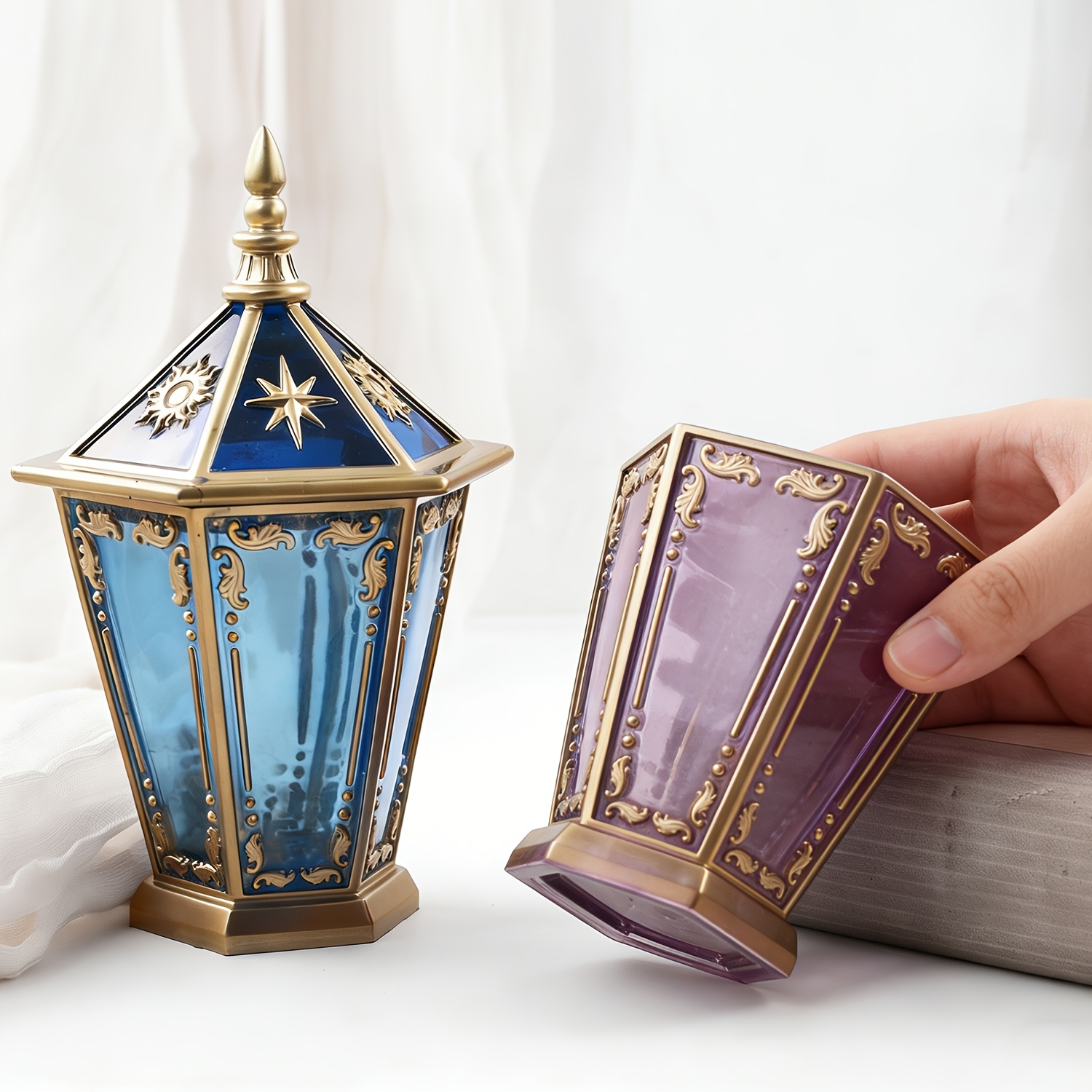 Garrafa hexagonal estrela e lu - Resin Art Case avaliação e preço