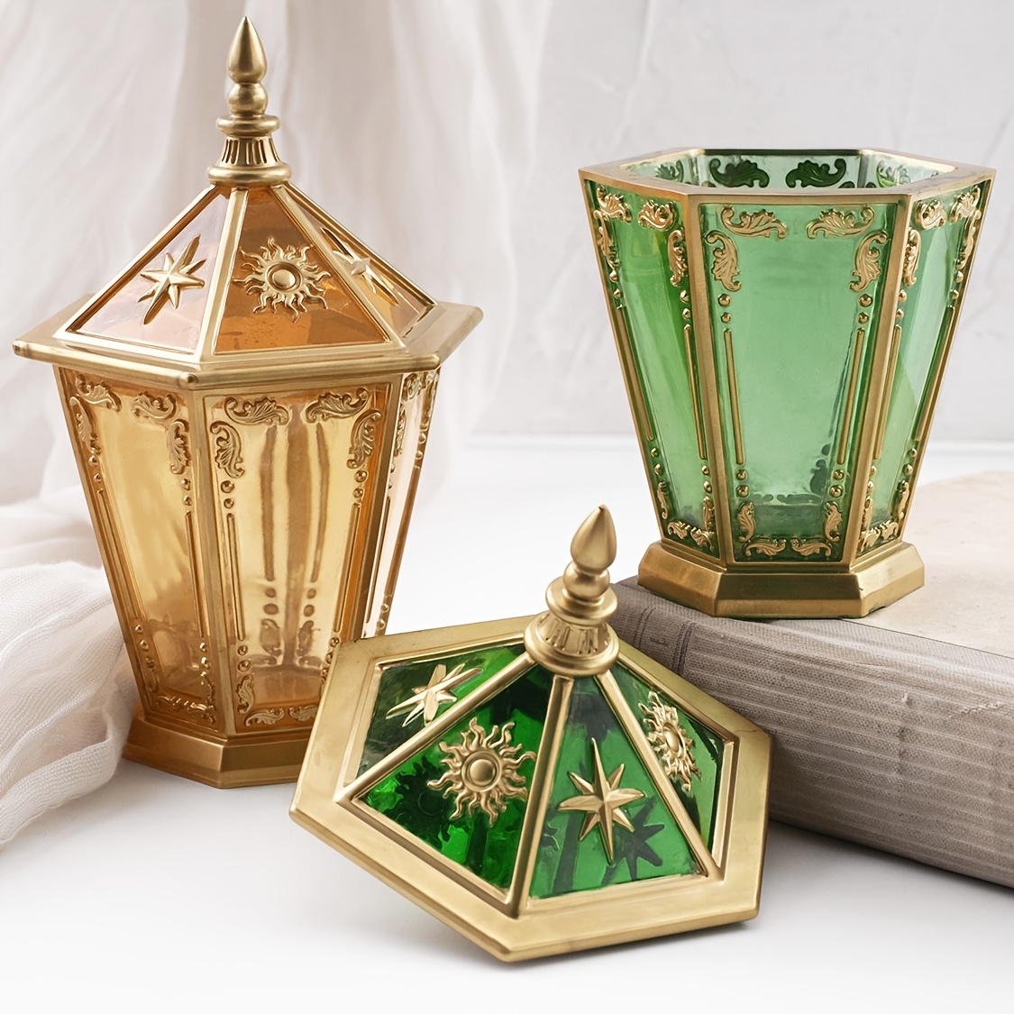 Garrafa hexagonal estrela e lu - Resin Art Case avaliação e preço