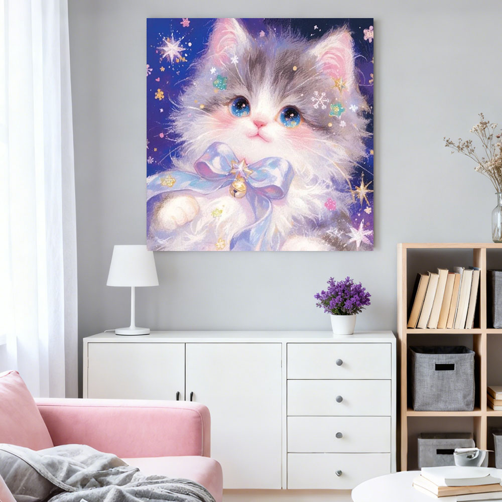 Pintura em Diamante AB: Gato F - Resin Art Wallpaper avaliação e preço