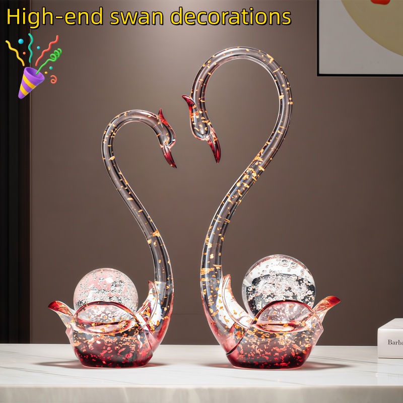 Estatueta de cisne de resina d - Resin Art Wedding Gift avaliação e preço