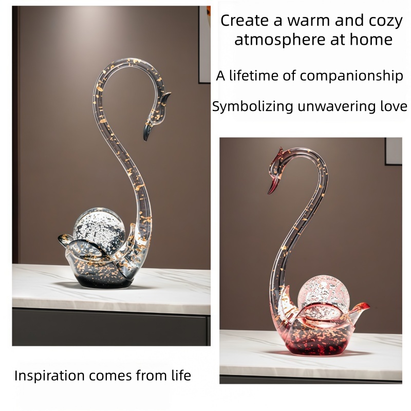 Estatueta de cisne de resina d - Resin Art Wedding Gift avaliação e preço