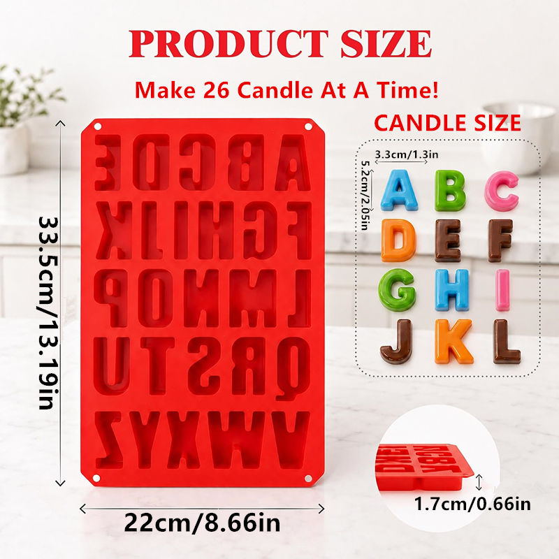 Molde de silicone para velas c - Resin Art Alphabet avaliação e preço