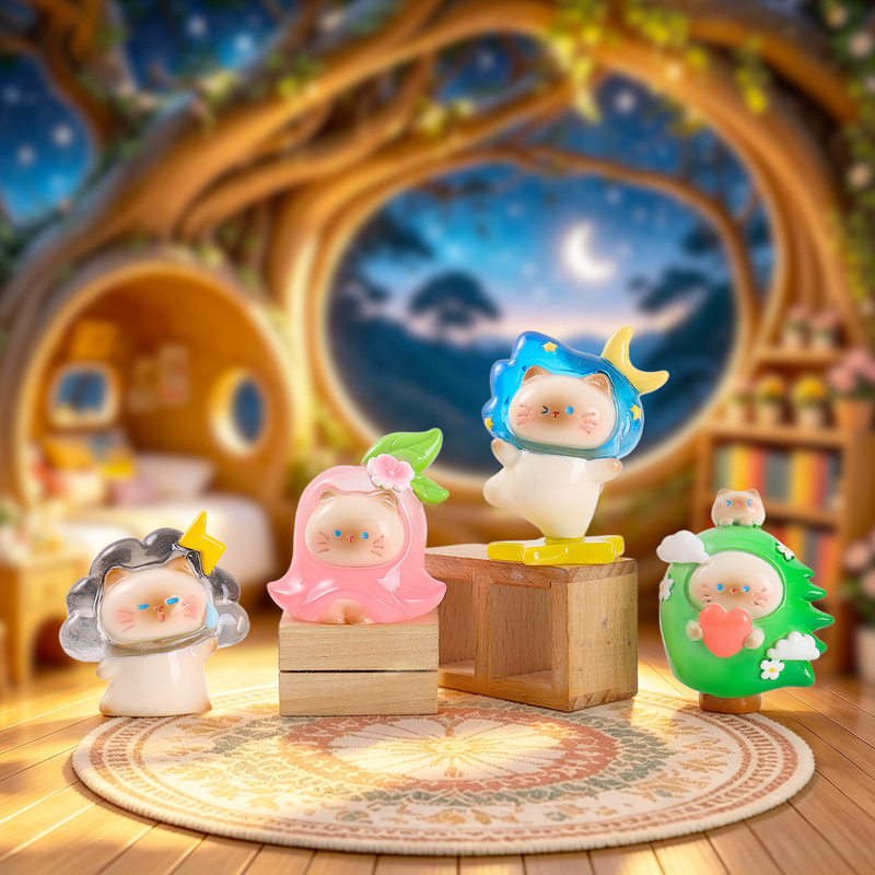 Série de Figuras de Gato Fofo  - Resin Art Case avaliação e preço