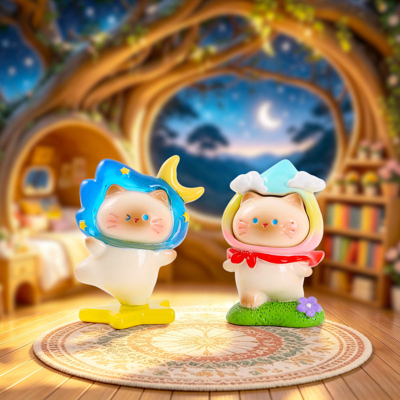 Série de Figuras de Gato Fofo  - Resin Art Case avaliação e preço