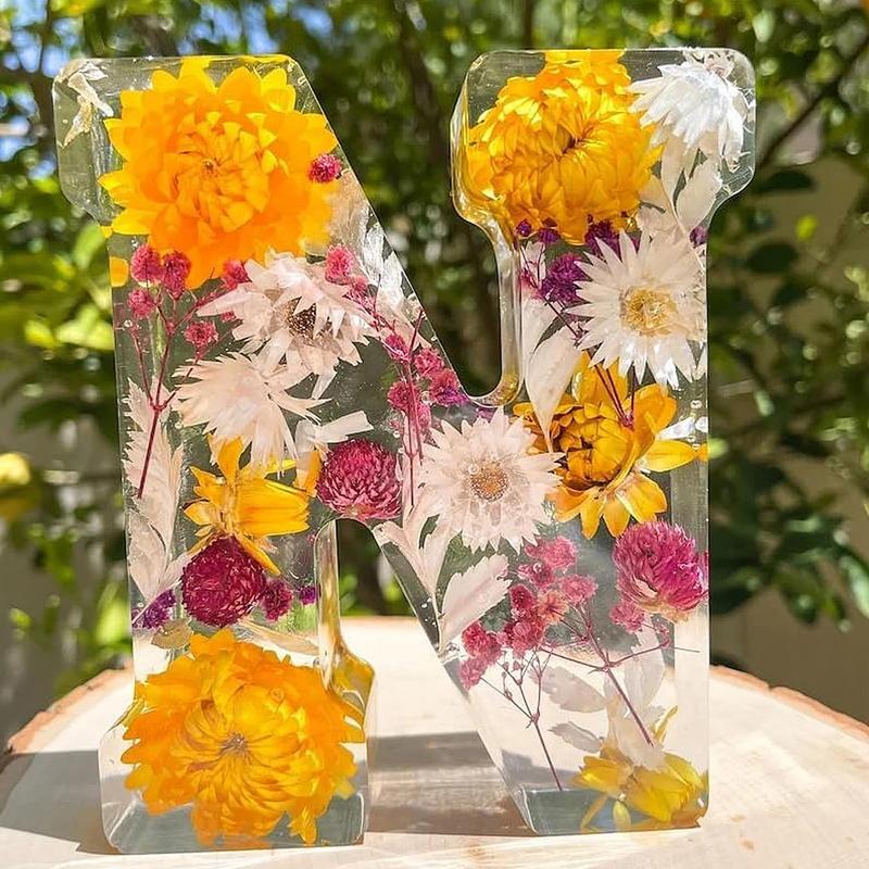 Floral decorativo 26 letras lu - Resin Art Alphabet avaliação e preço